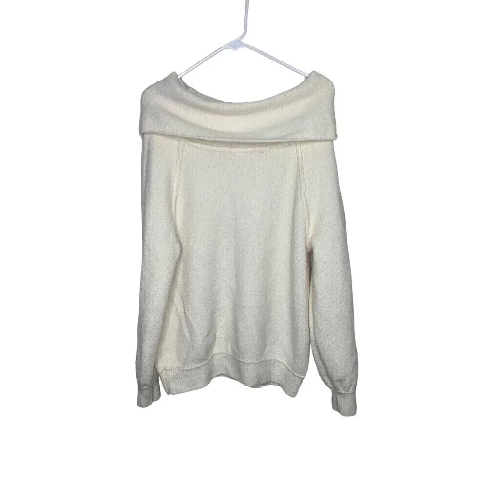 Free People Women’s Echo Beach Cowl Neck Wool Blend Pullover Sweater Size Small